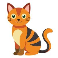 Cute Cat illustration on White Background vector