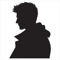 Casual Man Silhouette with Hands in Pockets on White Background vector