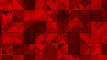 Red geometric pattern squares diamonds overlapping. video
