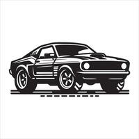Artistic Car Silhouette in Modern Form on White Background vector