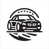 Unique Car Silhouette with Sharp Edges on White Background vector