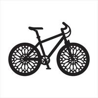 Elegant Cycle Silhouette with Curved Frame on White Background vector