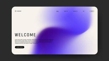 futuristic design of landing page. gradient mesh website design vector