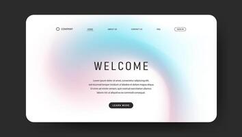 Abstract wave futuristic retro design of landing page. retro gradient mesh website design vector