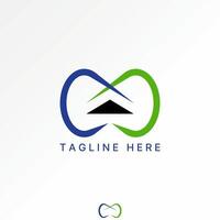Logo design graphic concept creative premium stock image graphic inital M font infinity triangle up Relate to monogram typography art abstract vector