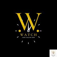 Logo design graphic concept creative premium stock image graphic watch clockwise sync letter W serif font Relate to monogram typography reload vector