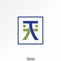 Logo design graphic concept creative premium stock image graphic initial AT or TA font japanese style Relate to monogram typography brand vector