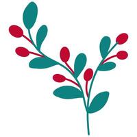 Red Berries on a Branch illustration vector