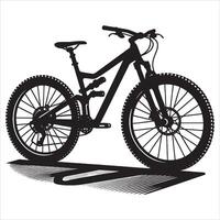 Minimal Cycle Silhouette with Angular Frame on White Background vector
