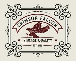 Vintage label with an eagle and a place for your text. vector