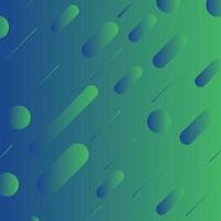 Abstract Green Gradient Background falling Drop shape and line motion illustration with circle shape pattern vector