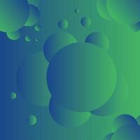 Abstract geometric background with bubble shapes on fluid gradient Shiny design template vector