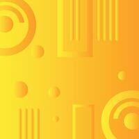 Yellow geometric gradient Circle square shape Pattern background Modern futuristic Product background vector
