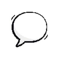 Empty Pixel Speech Bubble Message Dialogue for Text. Texting Dialogue Box Icon. Pixelated Blank Dialogue. 8 Bit Retro Style. Speech Bubble Cloud. Isolated Illustration vector