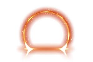 Circle Light Motion Effect with Sparks Isolated on White Background, Illustration vector