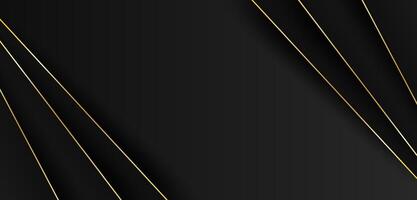 Abstract. geometric shape black and gold background. light and shadow. . vector