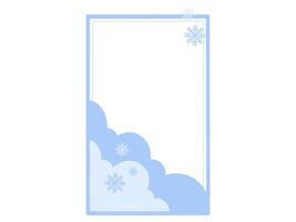 Frame Background Christmas Snowflakes and Cloud vector