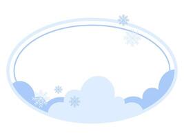 Frame Background Christmas Snowflakes and Cloud vector