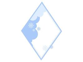 Frame Background Christmas Snowflakes and Cloud vector