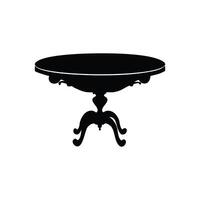 Table icon, silhouettes design, isolated white background vector