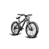 Black and White Bicycle Icon logo vector