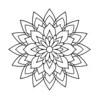 Geometric Mandala Line Art with Patterns vector