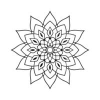 Abstract Mandala Line Art Design vector