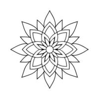 Mandala Line Art with Geometric Patterns vector