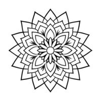 Mandala Line Art with Simple Design vector