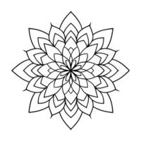 Mandala Line Art with Flowing Shapes vector