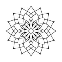 Modern Mandala Line Art vector