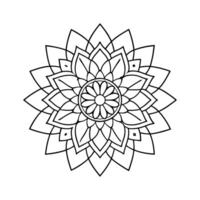 Mandala Line Art with Artistic Flow vector
