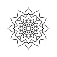 Mandala Line Art Circle Design vector