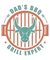 Dads bbq grill expert vector