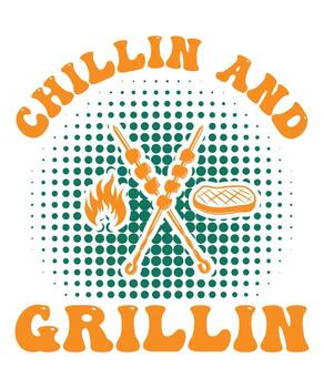 chillin y grillin vector