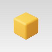 3d Realistic Cube icon illustration vector
