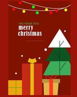 Christmas poster template with colorful geometric shapes, Christmas poster template with colorful geometric shapes vector