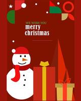 christmas card with gift boxes, Christmas poster template with colorful geometric shapes, Christmas poster template with colorful geometric shapes vector