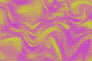 Pixel background with bitmap pattern. Retro game dotted gradient effect. dither gradation. Abstract glitch digital noise. Grainy pink and green halftone wavy vintage wallpaper vector
