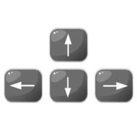 Arrow key button computer illustration vector