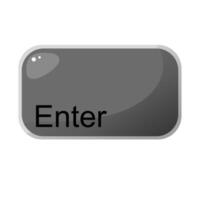 Enter key button or key board for computer or laptop vector