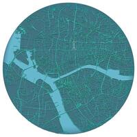 Guangzhou China,accurate street art map,city center in circle shape, image vector