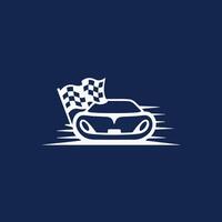 a racing car with a checkered flag on it vector