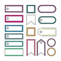 Colorful Minimalist Tag and Label Collection vector