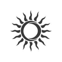 Celestial Sun Moon Silhouette Design vector