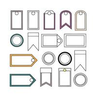 Editable Tag and Label Templates for Graphic Design vector