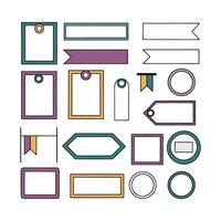 Minimalistic Tag and Badge Collection for Designs vector