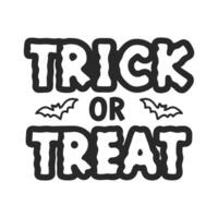Trick or Treat Halloween Typography vector