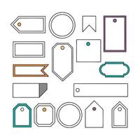Assorted Tags and Labels for Stationery Projects vector
