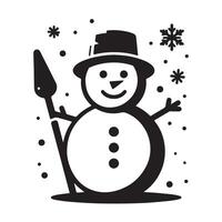 Frosty Snowman Illustration Available on EPS File vector